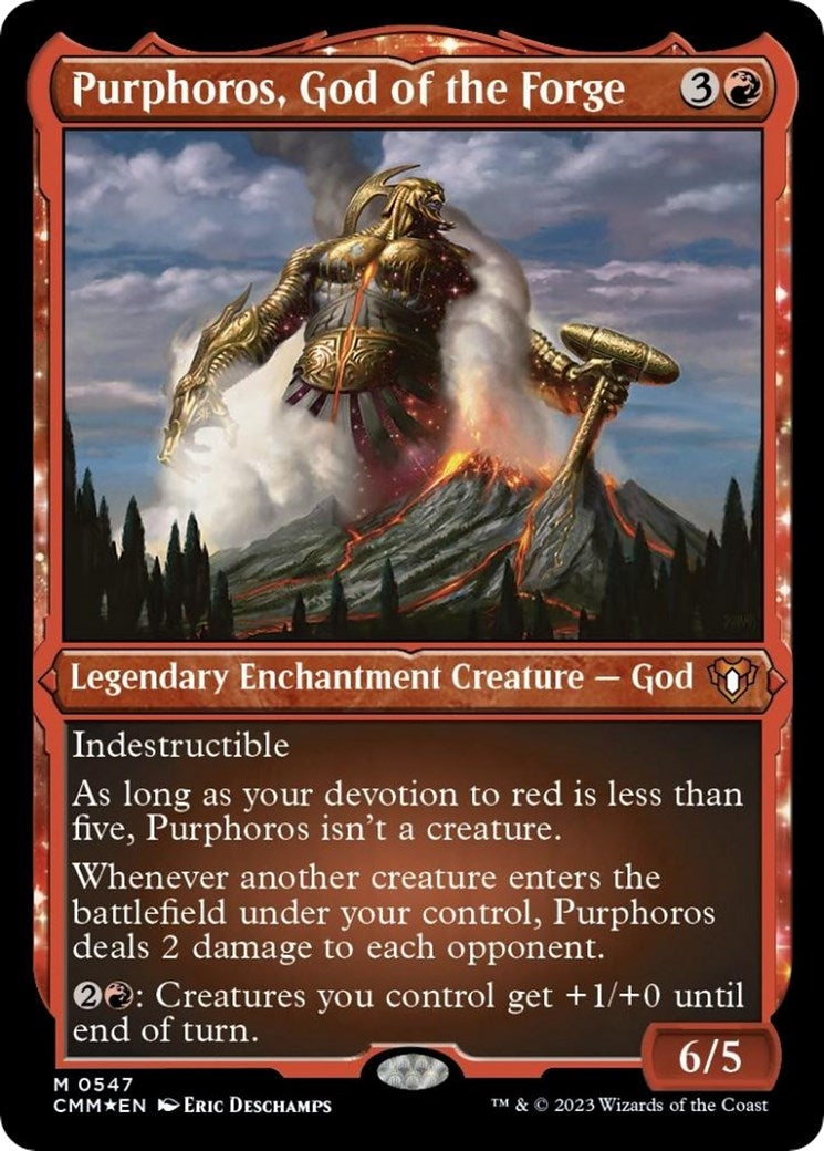 Image for Purphoros, God of the Forge (Foil Etched) (547) - Magic: The Gathering