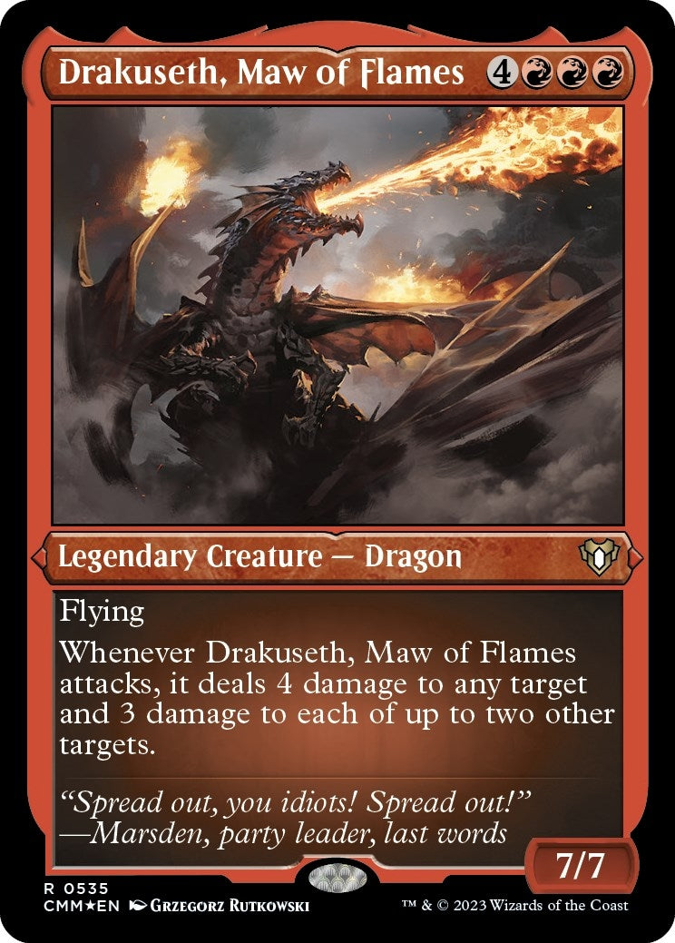 Image for Drakuseth, Maw of Flames (Foil Etched) (535) - Magic: The Gathering
