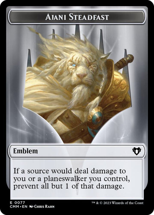 Image for Emblem - Ajani Steadfast // Wizard Double-Sided Token (77 // 71) - Magic: The Gathering