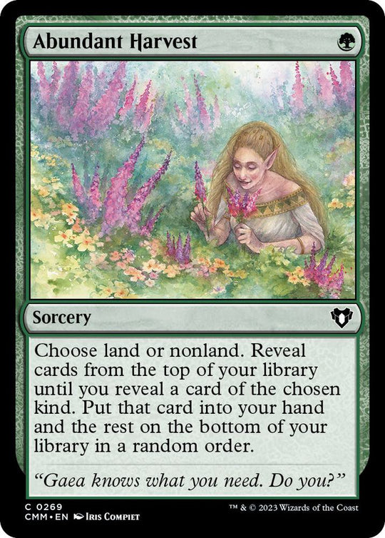Image for Abundant Harvest (269) (CMM) - Magic: The Gathering