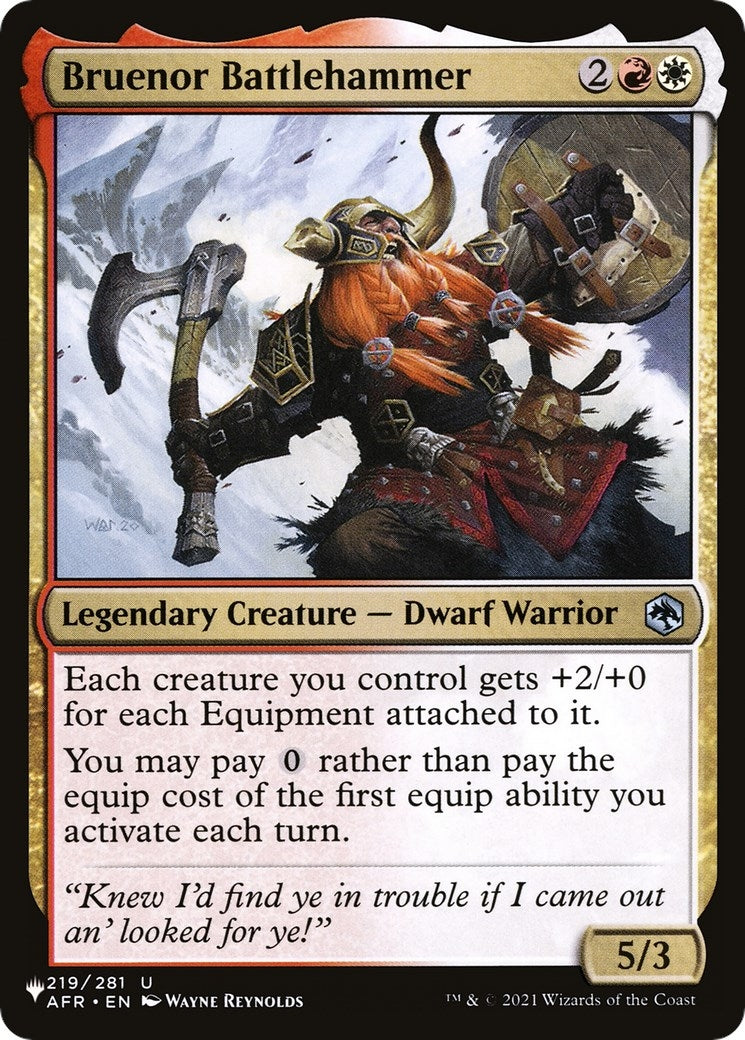 Image for Bruenor Battlehammer (219/281) (LIST) - Magic: The Gathering