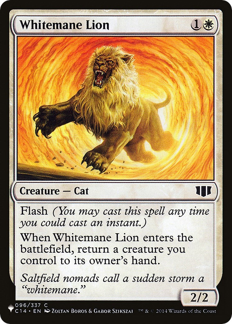 Image for Whitemane Lion (C14) (096/337) (LIST) - Magic: The Gathering