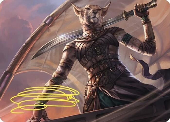 Image for Mirri, Weatherlight Duelist Art Card (Gold-Stamped Signature) (28) (ASCMM) - Magic: The Gathering