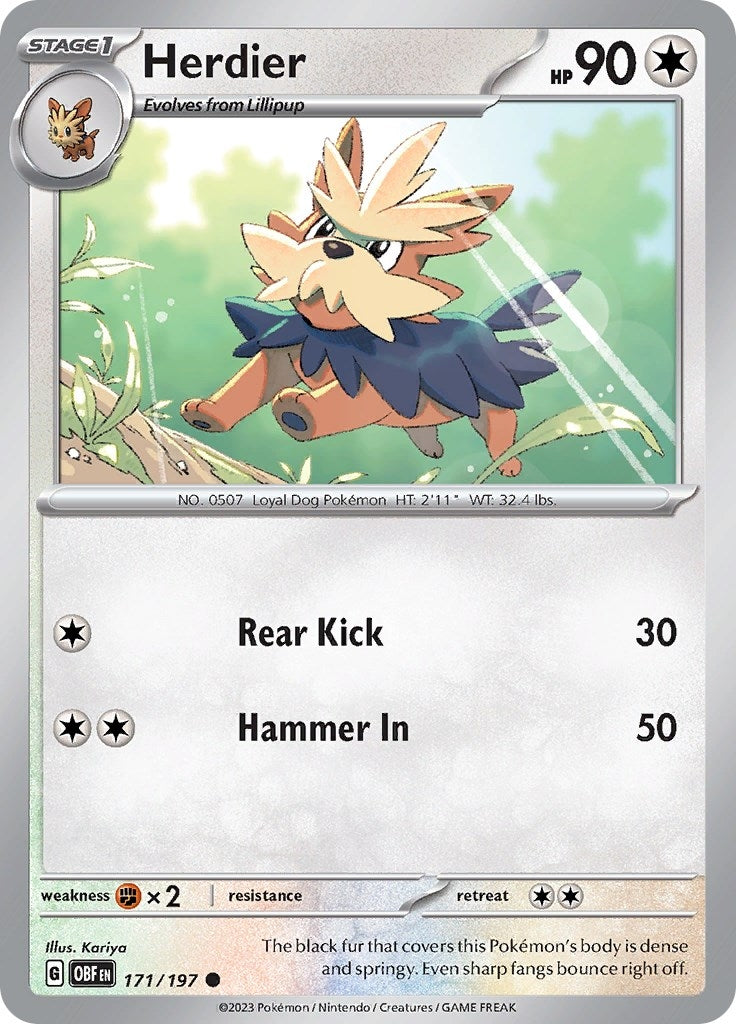 Image for Herdier (171/197) (OBF) - Pokemon