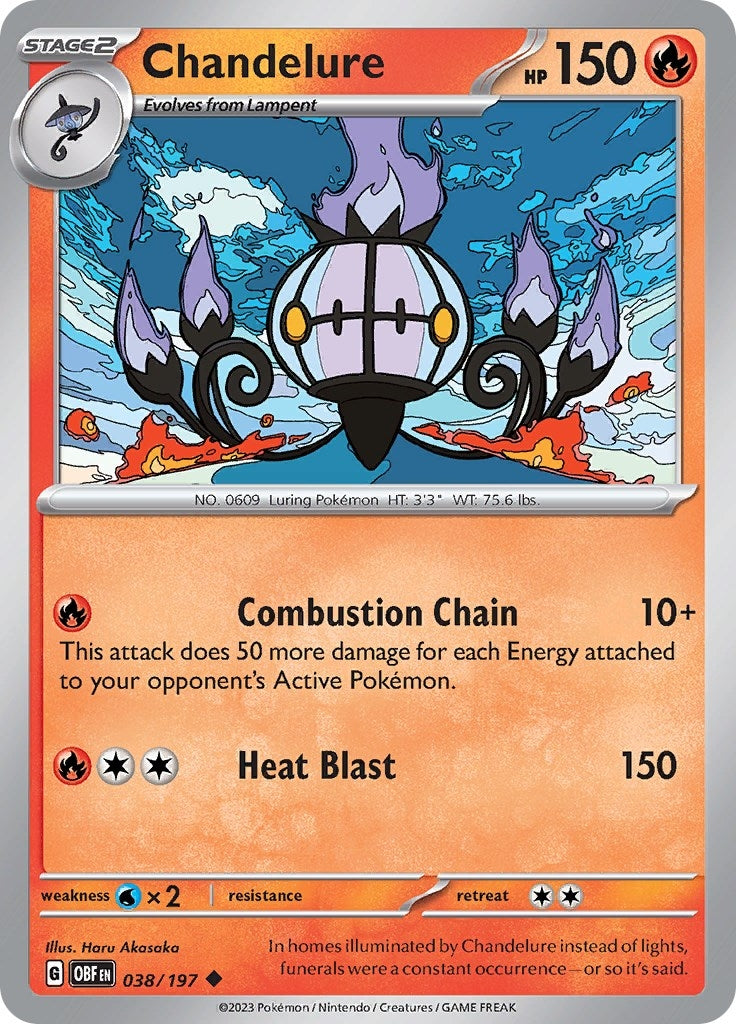 Image for Chandelure (038/197) (OBF) - Pokemon