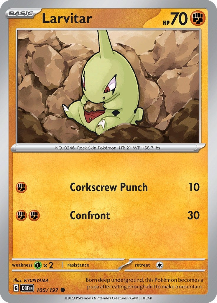 Image for Larvitar (105/197) (OBF) - Pokemon