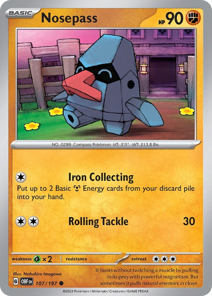 Image for Nosepass (107/197) (OBF) - Pokemon