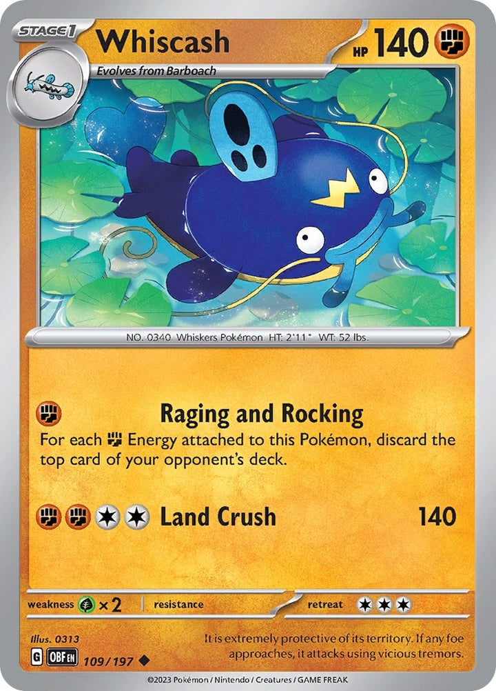 Image for Whiscash (109/197) (OBF) - Pokemon