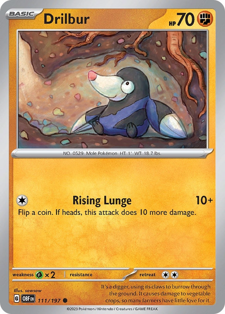 Image for Drilbur (111/197) (OBF) - Pokemon