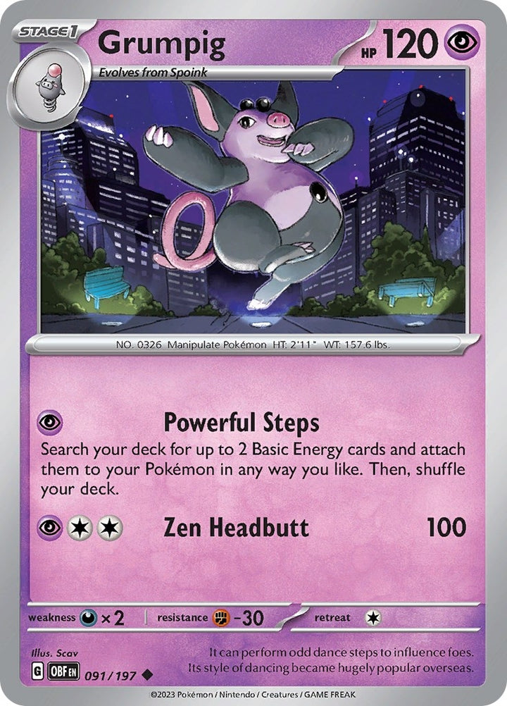 Image for Grumpig (091/197) (OBF) - Pokemon