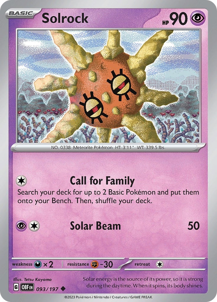 Image for Solrock (093/197) (OBF) - Pokemon