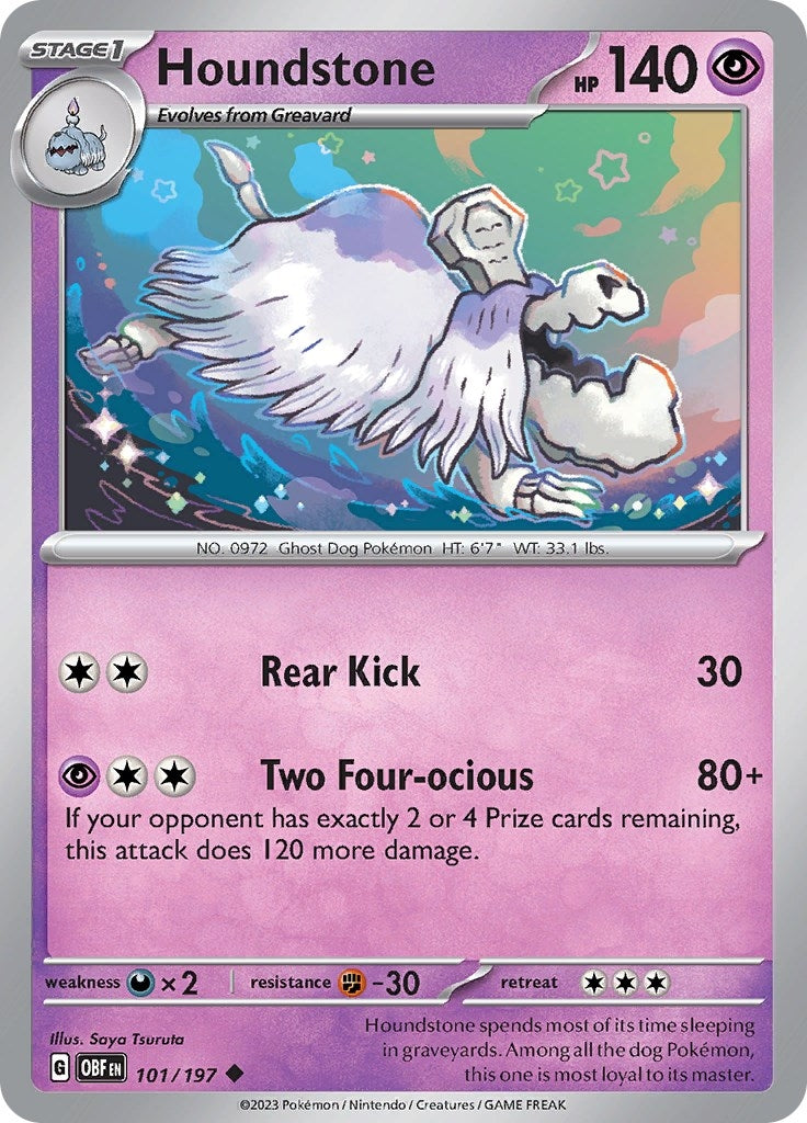 Image for Houndstone (101/197) (OBF) - Pokemon