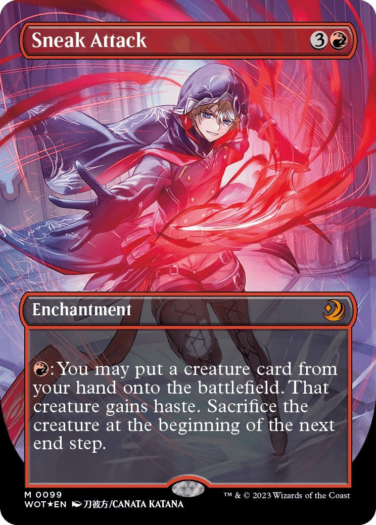 Image for Sneak Attack (Anime Borderless) (Confetti Foil) (99) - Magic: The Gathering