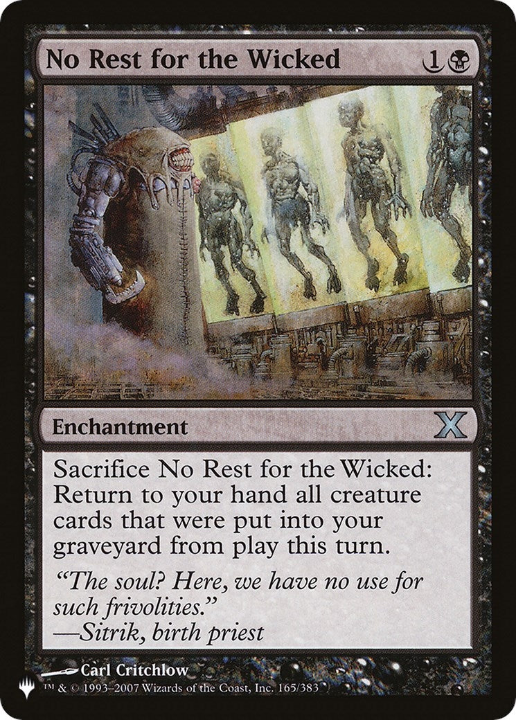 Image for No Rest for the Wicked (165/383) (LIST) - Magic: The Gathering