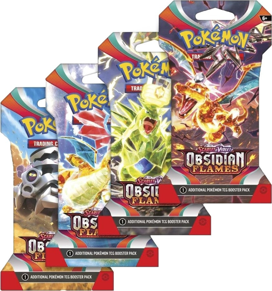 Image for Obsidian Flames Sleeved Booster Pack Art Bundle [Set of 4] - Pokemon