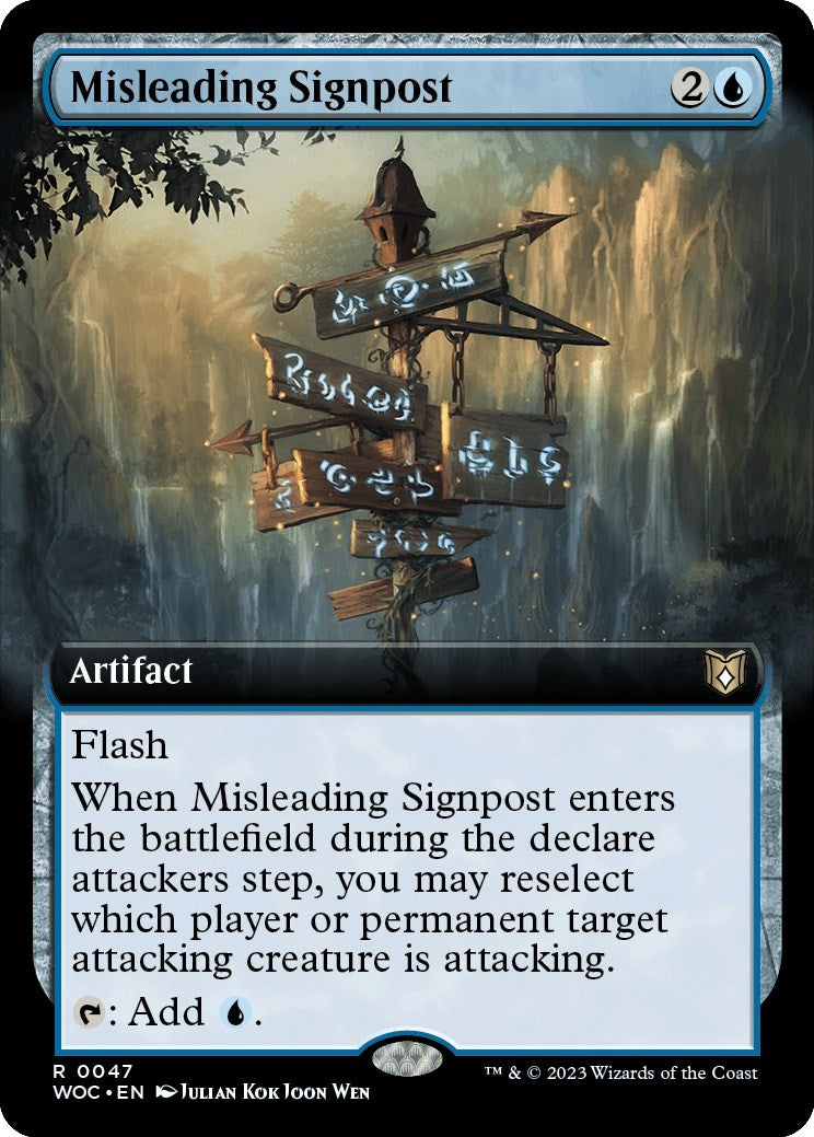 Image for Misleading Signpost (Extended Art) (47) - Magic: The Gathering