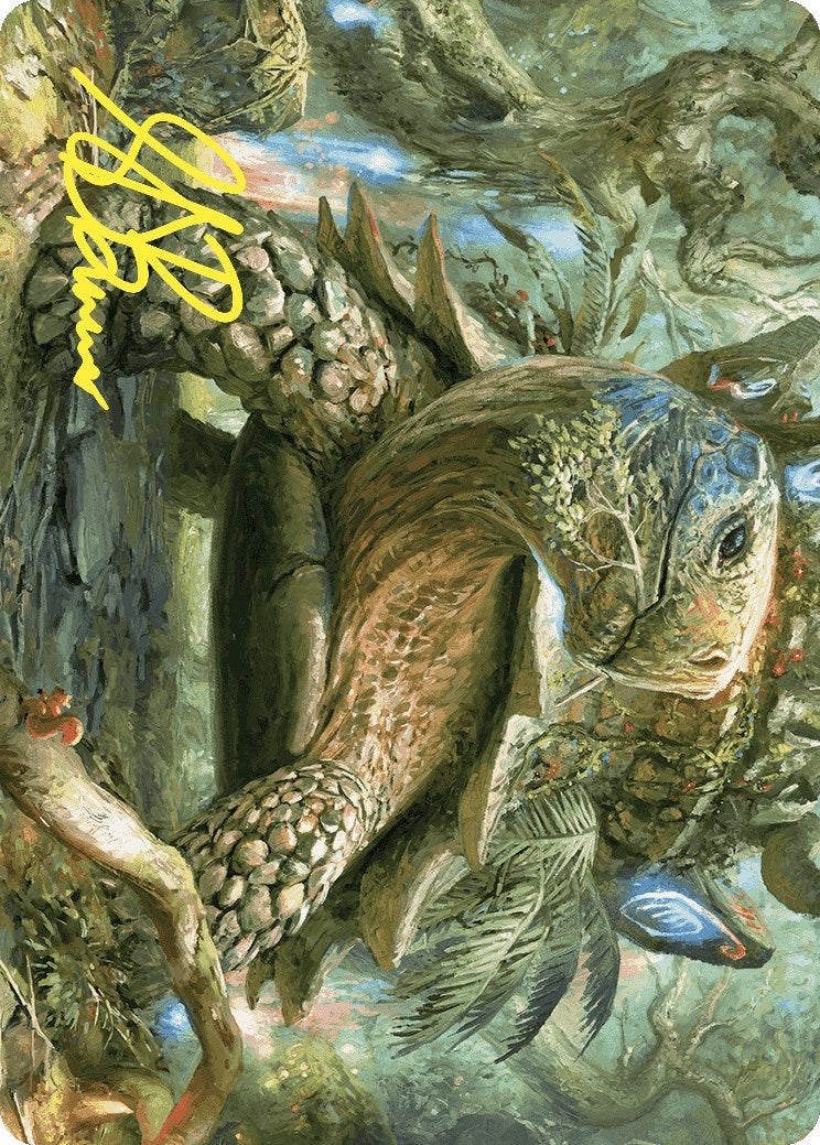 Image for Blossoming Tortoise Art Card (Gold-Stamped Signature) (24) - Magic: The Gathering