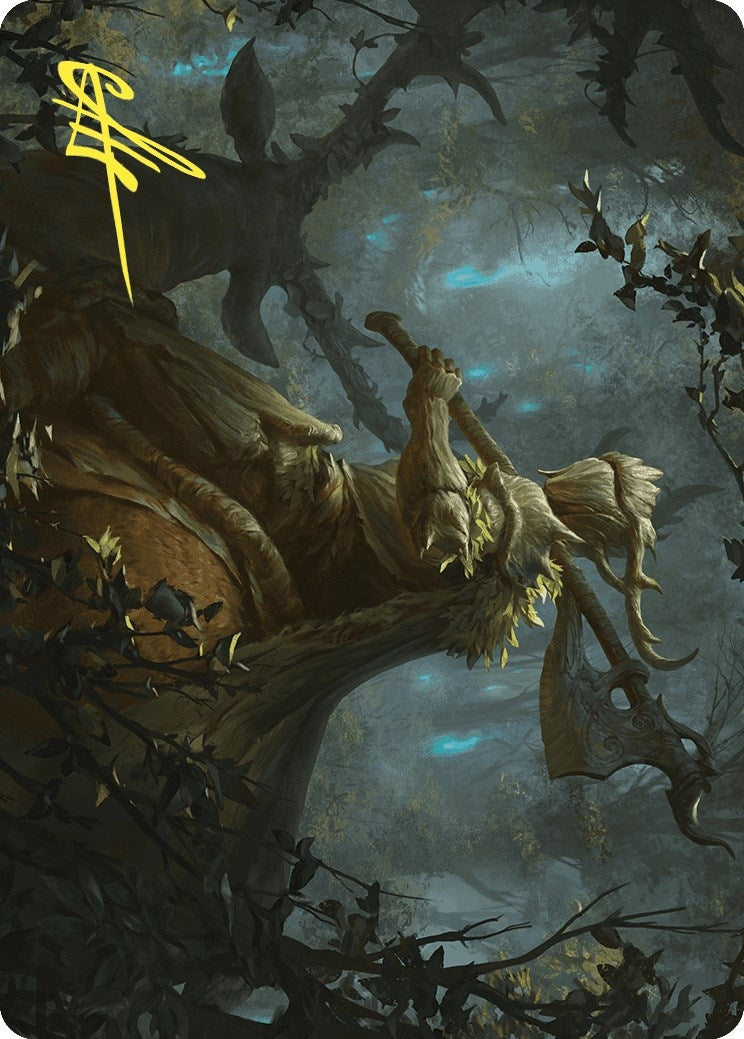 Image for Verdant Outrider Art Card (Gold-Stamped Signature) (28) - Magic: The Gathering