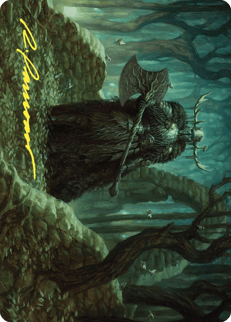 Image for Mosswood Dreadknight Art Card (Gold-Stamped Signature) (40) - Magic: The Gathering
