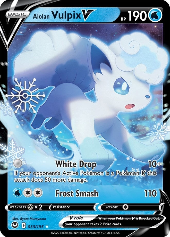 Image for Alolan Vulpix V - 033/195 (Holiday Calendar) (033/195) (MCAP) - Pokemon