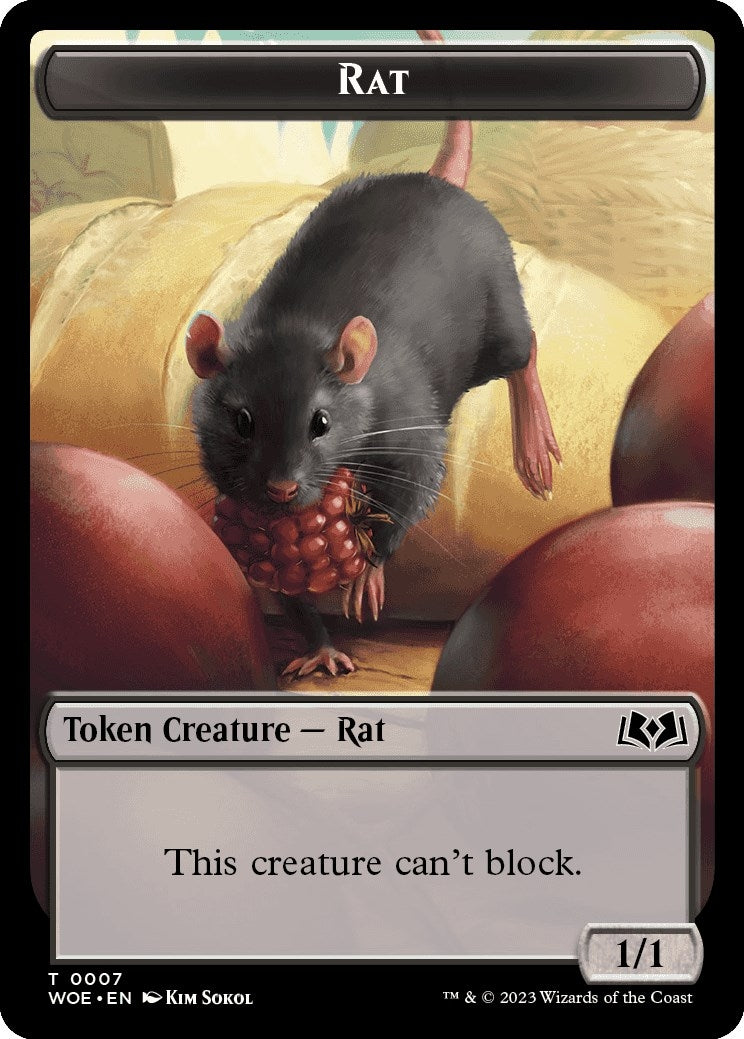 Image for Rat // Food (0013) Double-Sided Token (7 // 13) - Magic: The Gathering