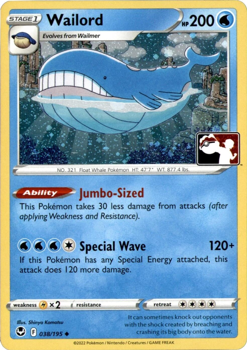 Image for Wailord - 038/195 (Cosmos Holo) (038/195) - Pokemon