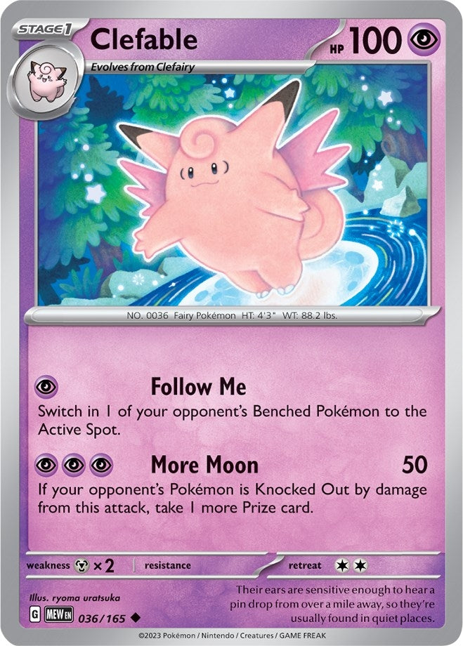 Image for Clefable (036/165) (MEW) - Pokemon