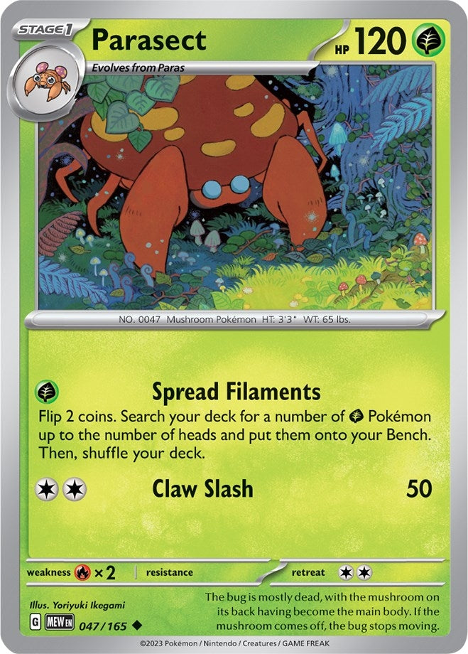 Image for Parasect (047/165) (MEW) - Pokemon