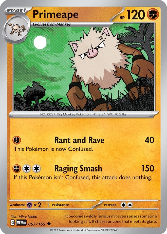 Image for Primeape (057/165) (MEW) - Pokemon
