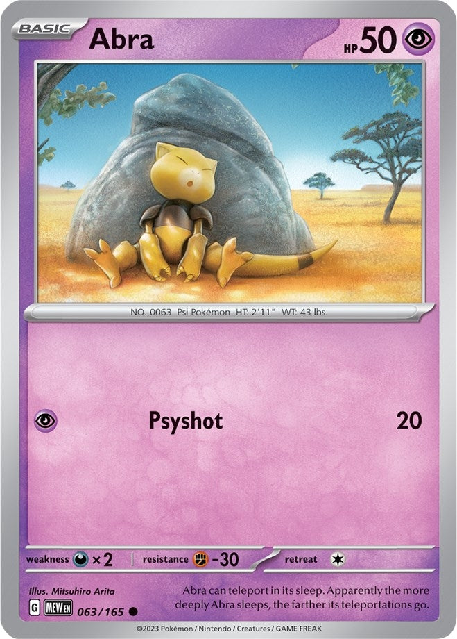 Image for Abra (063/165) (MEW) - Pokemon
