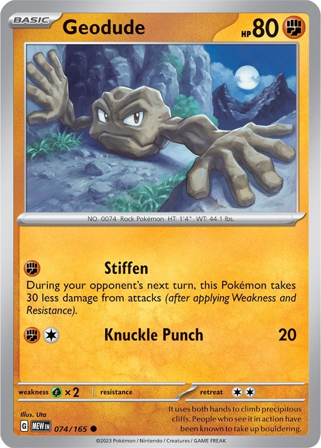 Image for Geodude (074/165) (MEW) - Pokemon