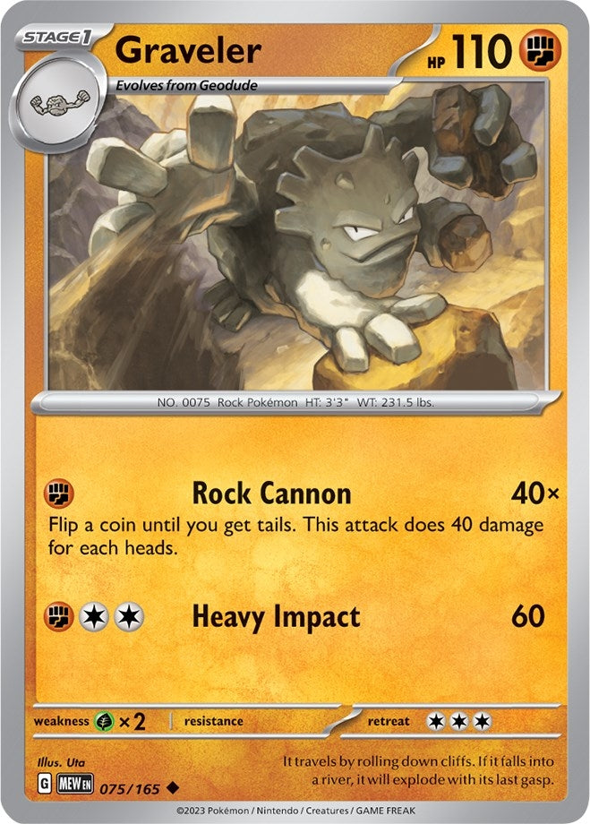 Image for Graveler (075/165) (MEW) - Pokemon