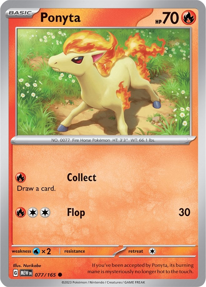 Image for Ponyta (077/165) (MEW) - Pokemon