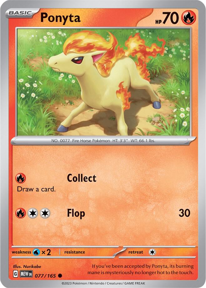 Image for Ponyta (077/165) (MEW) - Pokemon