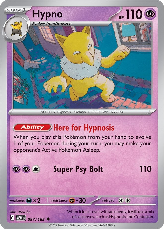 Image for Hypno (097/165) (MEW) - Pokemon