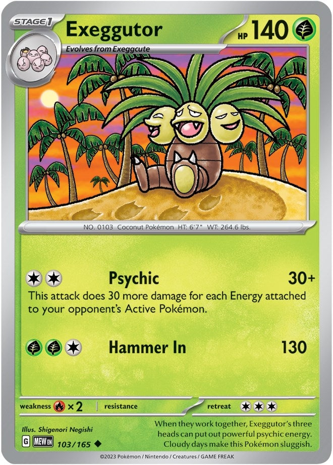 Image for Exeggutor (103/165) (MEW) - Pokemon