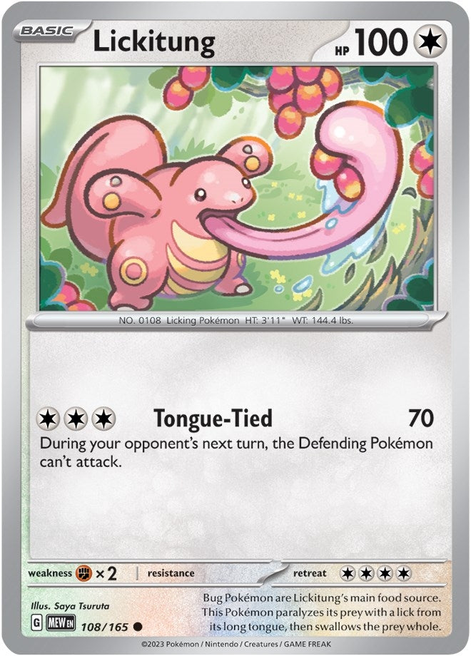 Image for Lickitung (108/165) (MEW) - Pokemon