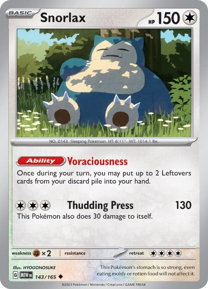 Image for Snorlax (143/165) (MEW) - Pokemon