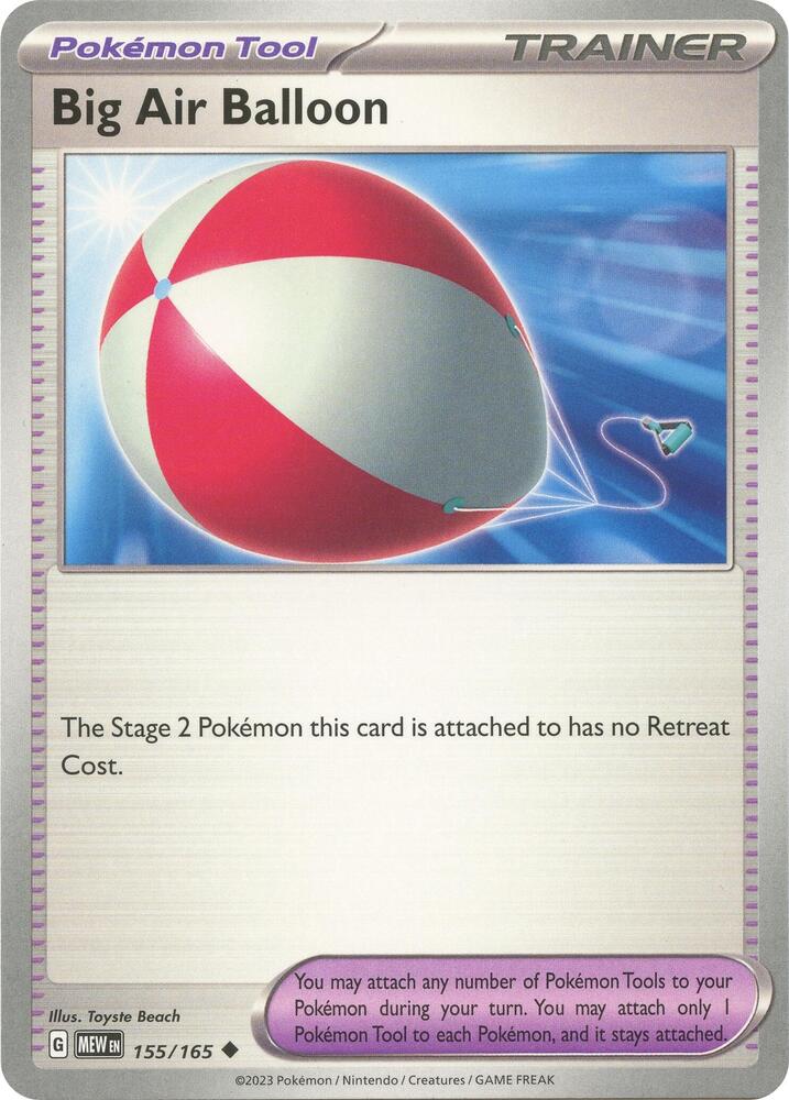 Image for Big Air Balloon (155/165) (MEW) - Pokemon