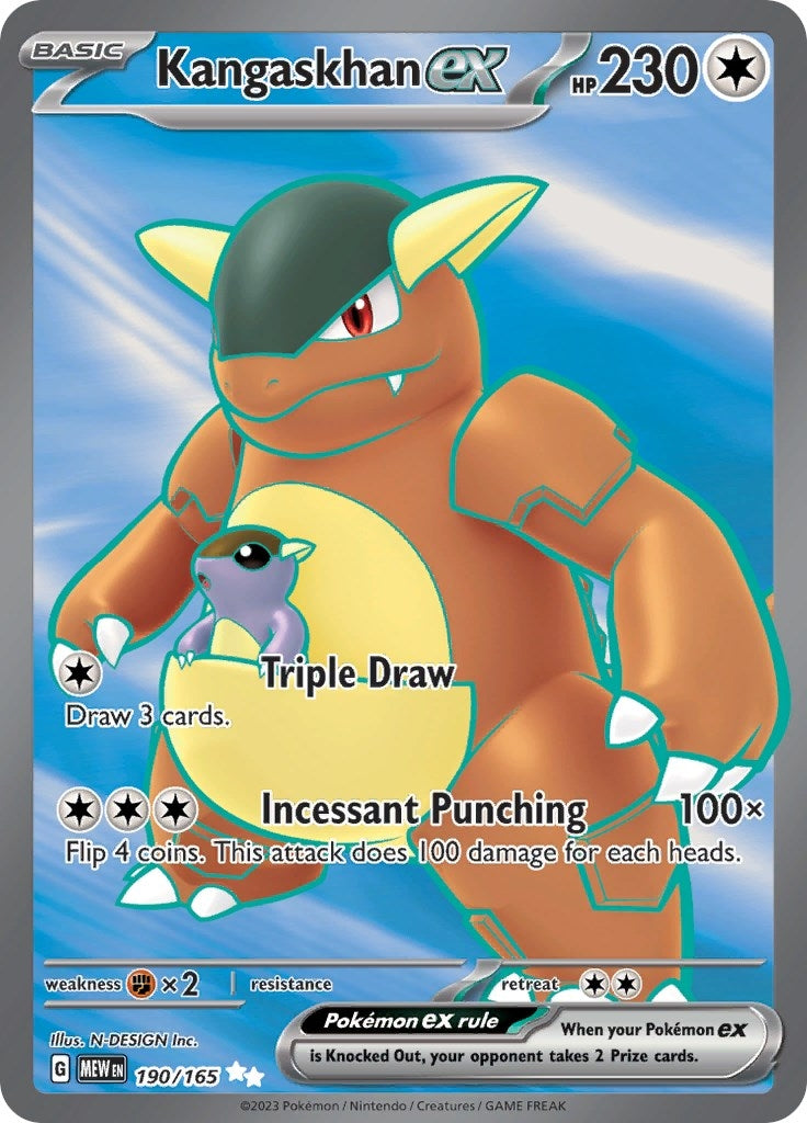 Image for Kangaskhan ex (190/165) (MEW) - Pokemon