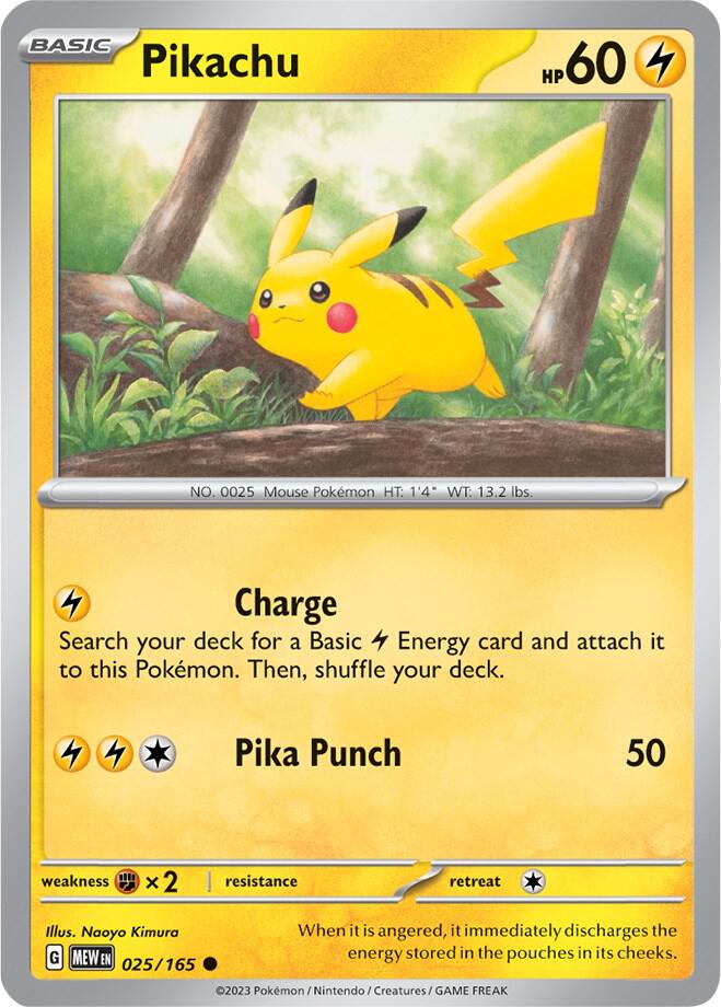 Image for Pikachu (025/165) (MEW) - Pokemon