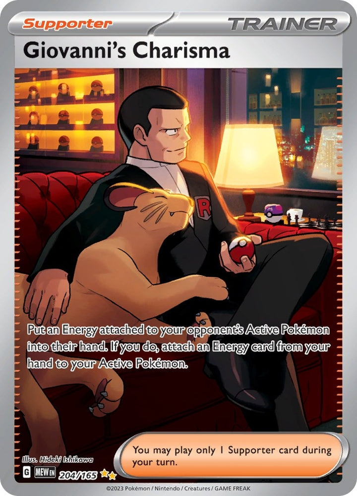 Image for Giovanni's Charisma (204/165) (MEW) - Pokemon
