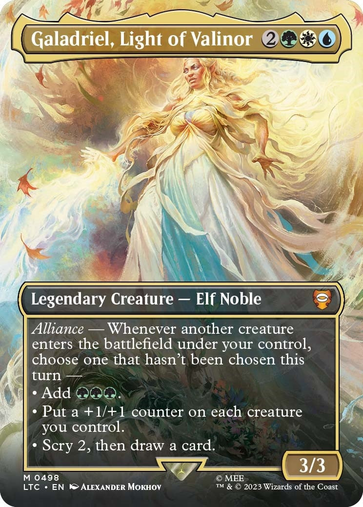 Image for Galadriel, Light of Valinor (Borderless) (498) (LTC) - Magic: The Gathering
