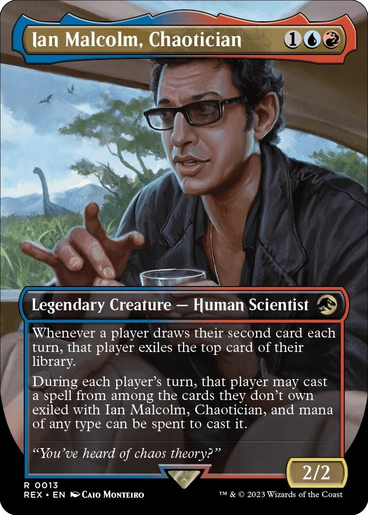 Image for Ian Malcolm, Chaotician (Borderless) (13) - Magic: The Gathering