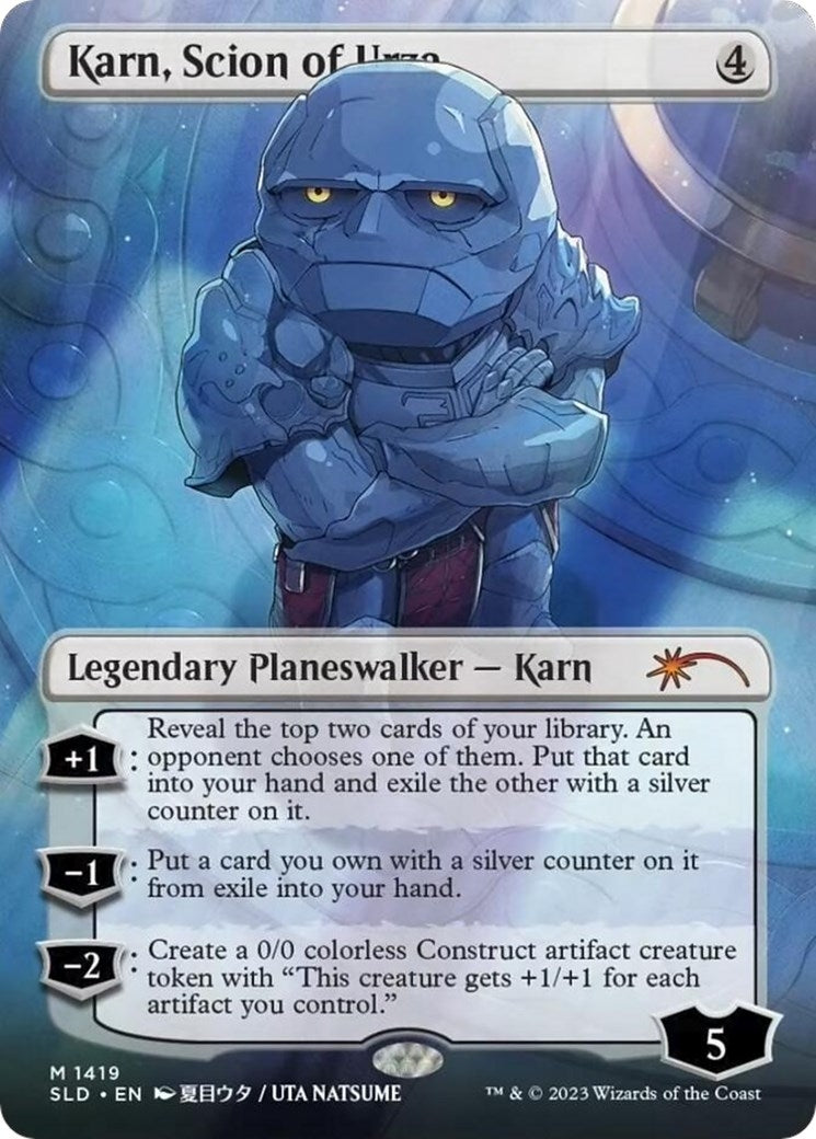 Image for Karn, Scion of Urza (Rainbow Foil) (1419) (SLD) - Magic: The Gathering