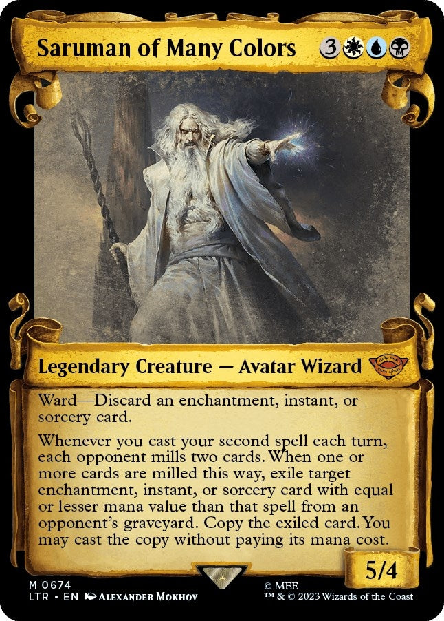 Image for Saruman of Many Colors (Showcase Scrolls) (674) - Magic: The Gathering