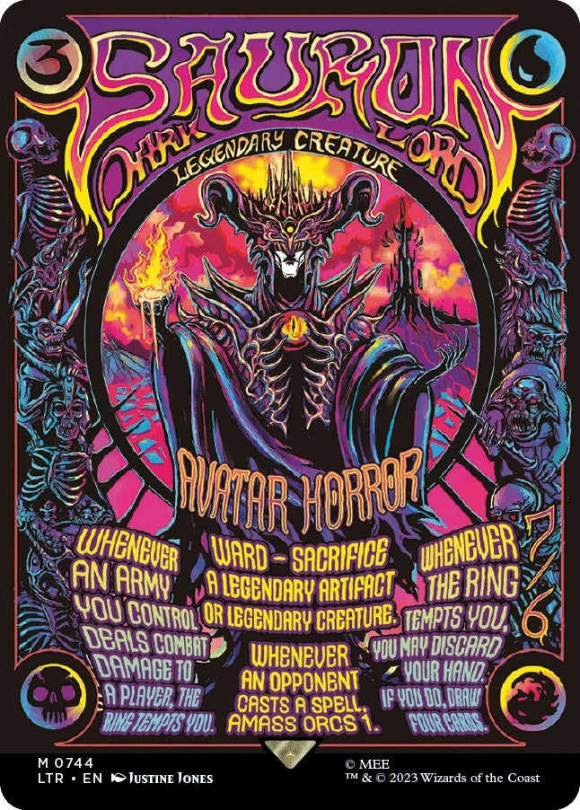 Image for Sauron, the Dark Lord (Borderless Poster) (744) - Magic: The Gathering