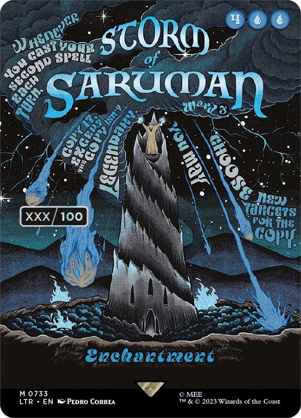 Image for Storm of Saruman (Borderless Poster) (Serial Numbered) (733) - Magic: The Gathering