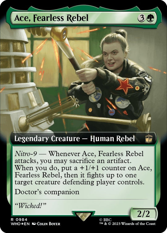 Image for Ace, Fearless Rebel (Extended Art) (Surge Foil) (984) (WHO) - Magic: The Gathering