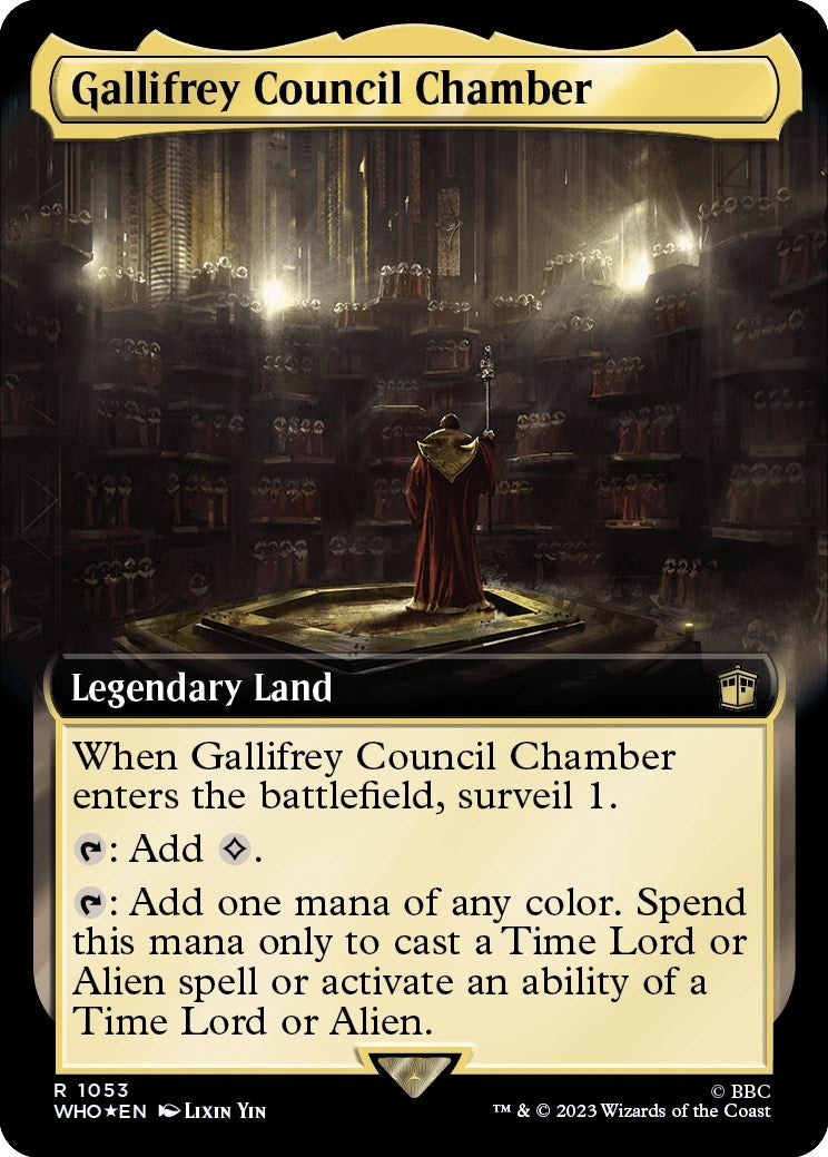 Image for Gallifrey Council Chamber (Extended Art) (Surge Foil) (1053) - Magic: The Gathering